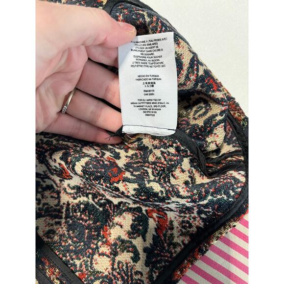 Free People Textured Printed A-Line Skirt in red combo women’s size medium new - Picture 6 of 8